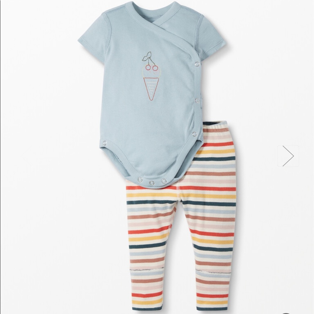 Baby Bodysuit & Pant Set In Organic Cotton